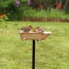 Pure Copper Bird Bath, Featuring Clawfoot Bathtub Design - Polished