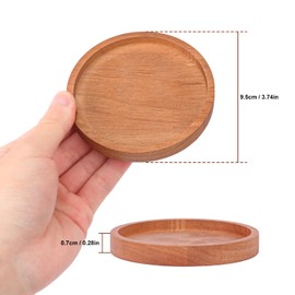 Geytetqi 15 Pack 4 Inch Round Wood Coasters for Drinks, Acacia Wood Coaster, Wooden Cup Coasters for Bar, Desk, Farmhouse, Home Decor