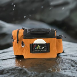 Fade Crunch Shoulder Strap Disc Golf Bag – Versatile, Durable, and Built for All Players, from Newcomers to Night Round Pros – Compatible with Harnesses (Orange)
