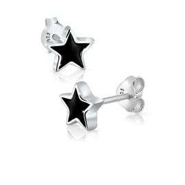 Elli Ohrringe Damen Sterne Emaille im Astro Look in 925 Sterling Silber