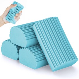 YFUIF 4 Pack Damp Clean Duster Sponge, Magic Sponge Eraser for Household Cleaning, Reusable Dusters Cleaning Supplies for Housekeeping, Dish, Blinds, Glass, Baseboards,Window Track Grooves and Faucets