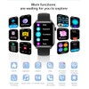 LOLO Smartwatch Hombre y Mujer Reloj Inteligente Negro Impermeable