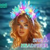 Evlry LED Crown Headband Luminous Shell Headpiece Glitter Starfish Beads