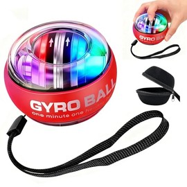 2026 New Wrist Ball Exerciser, Torque-Ball Hand Exerciser, Hand Strengthening Devices, Forearm Exerciser Gyro Ball for Fingers, Muscles, Auto-Start Colorful Lighting, with Portable Case