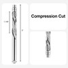 SpeTool Flush Trim Compression Spiral Router Bit 1/4'' Shank Up