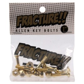 Fracture 1" Skateboard Skate Hardware Allen Bolts - Gold