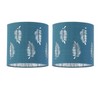 Set of 2 Teal Table Lamp Shades, Lampshades for Table