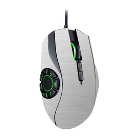 MightySkins Skin Compatible with Razer Naga Hex V2 Gaming Mouse - Cold Steel | Protective, Durable, and Unique Vinyl Decal wrap Cover | Easy to Apply, Remove, and Change Styles | Made in The USA