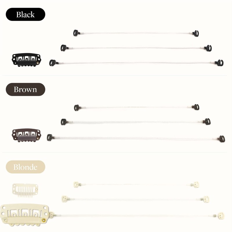 DOORES Brown Invisible Elastic Fish Line for Wire Hair Extensions