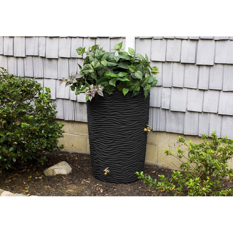 Impressions Palm 50 Gallon Rain Saver - Black
