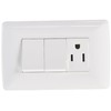 Sanelec 4524 Contacto y Doble Apagador con Placa, Toscana
