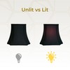 Royal Designs Rectangle Inverted Cut Corner Lamp Shade, Black, (4.25