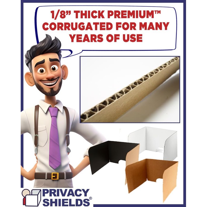 X-tra Large & Sturdy Premium™ Testing Privacy Shields - 13"