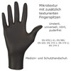 MERCATOR MEDICAL Nitrile Gloves, Powder-Free Disposable Gloves, Nitrylex Black, Size: