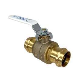 PROCURU 2-Pack 1-Inch Press Copper Ball Valve, Heavy Duty Brass Body, Full Port, LF Certified Safe (3BP100-2P)