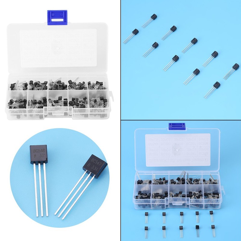 Keenso NPN Transistor, 200pcs TO-92 BC327-BC558 Transistors DIY Kit Bc547