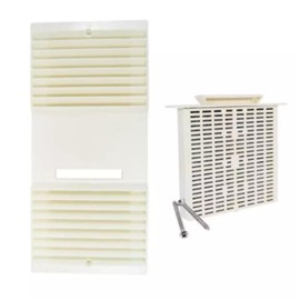 Rush Hampton BEIGE Tekquest / Rush Hampton CA-90 Exhaust Fan Louver Grille w/ Filter & Screws