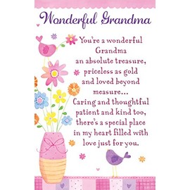 Heartwarmers Wonderful Grandma - Credit Card Style Keepsake with Signature Panel
