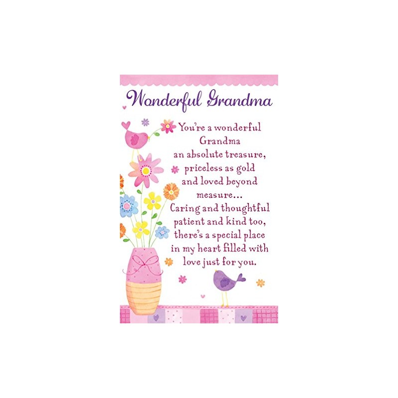 Heartwarmers Wonderful Grandma - Credit Card Style Keepsake with Signature