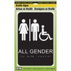 HY-KO Products DB-22 All Gender Restroom Braille Sign, 6 in