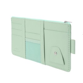 REPAIROCK Car Sunglasses Clip Eyeglasses Holder Clip PU Light Blue 12.2"x5.91" 1 Pcs