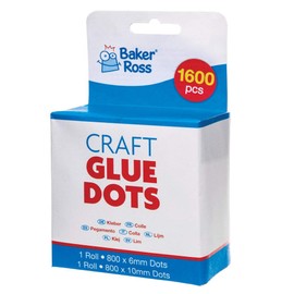 Baker Ross Craft Glue Dots Class Pack Box of 1600 Cream AW789