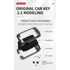 KUNIO Keyless Key Case Fits Mazda 2019-2023 3-Button Metal Housing,