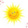 Smiling Sun Wall Sticker Wall Decal Sun Wallpaper for Kindergarten