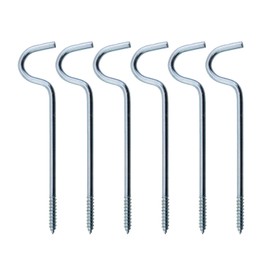 Guifeng 6PCS 95mm Silver Single Curtain Rod Metal Brackets Intermediate Support Hooks with Screws Curtain Accessories for Bedroom Living Rooms Balconies Long Curtain Rod