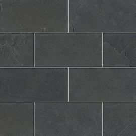 MS International Montauk Black 6 inch x 3 inch Gauged Slate Subway Tile for Kitchen Backsplash, Floor Tile, Wall Tile for Bathroom, Shower Wall Tile, 3x6 inch Mosaic Tile