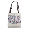 USA Est 1776 Varsity Mama July 4th Floral Semiquincentennial Tote
