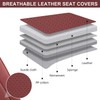 TIEHESYT Leather Seat Covers Front Pair with Lumbar Support, Breathable
