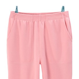 Women’s Pull-On Adaptive Elastic-Waist Textured Pant - Pink LGE