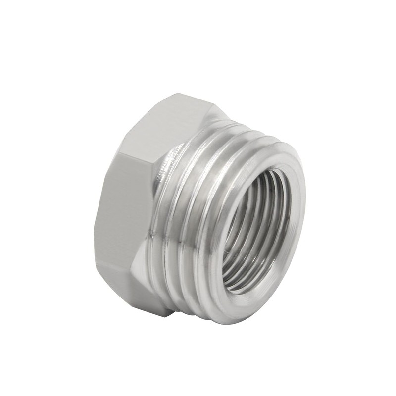 Fitvell Stainless Steel Reducer Faucet Adapter 1/2 NPT Male to