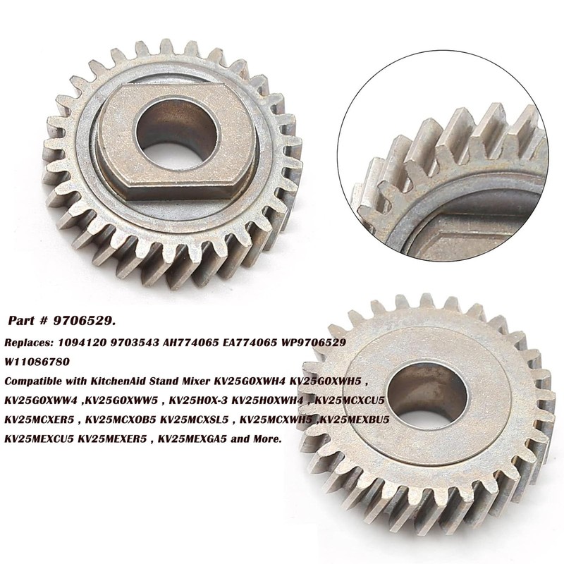 9706529 W11086780 9709231 WP9709231 Worm Gear Replace Parts with 9703680