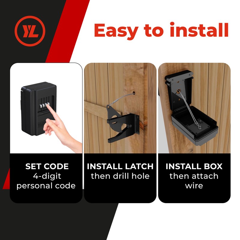 Gate Lock – Secure Keyless Fence Lock and Latch with