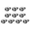 sourcing map M4 x 12mm Stainless Steel Phillips Pan Head