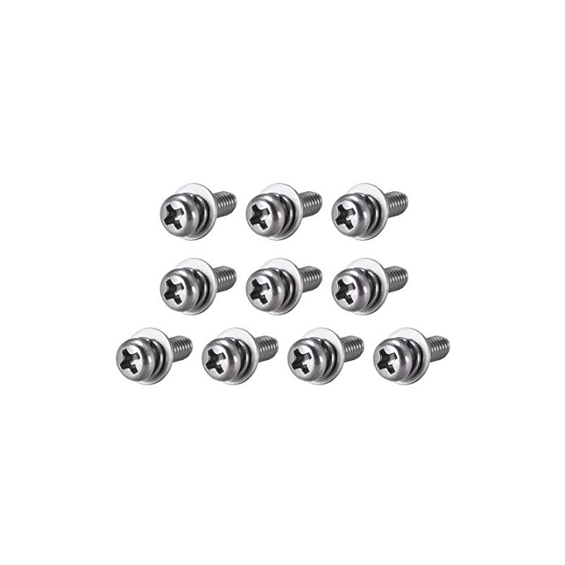 sourcing map M4 x 12mm Stainless Steel Phillips Pan Head
