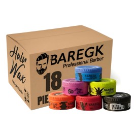 Pack 18 Ceras Para Cabello  Peinar 5d Baregk Hair Wax Caja                                                                                            