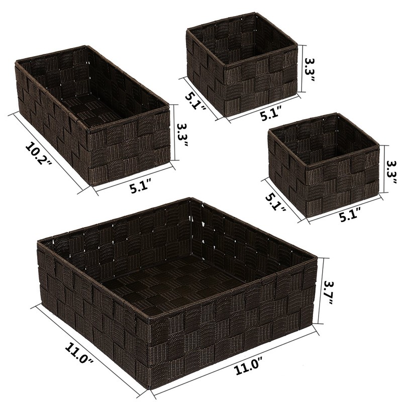 Posprica Woven Storage Baskets for Organizing, Small Baskets Cube Bin