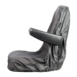 Riding Lawn Mower Seat Cover, Waterproof Tractor Seat Cover with 2 Storage Pockets, Large, Black