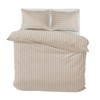 MOONLIGHT20015 Single Duvet Cover Set Reversible Stripes Satin Bedding Set