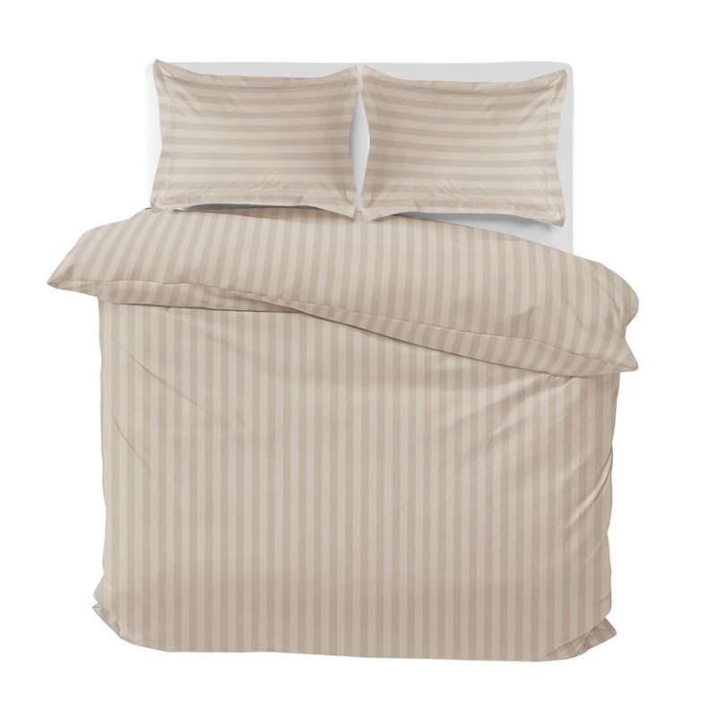 MOONLIGHT20015 Single Duvet Cover Set Reversible Stripes Satin Bedding Set