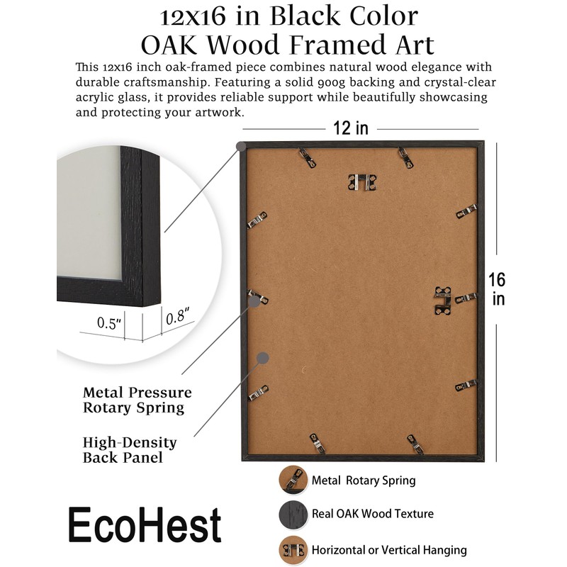 EcoHest 12x16 in Martini Glass Legs Framed Wall Art for