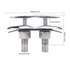 Boat Cleat, 6 Inch 316 Stainless Steel Pull Up Deck