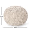 Christopher Knight Home Barwick Pouf, Ivory