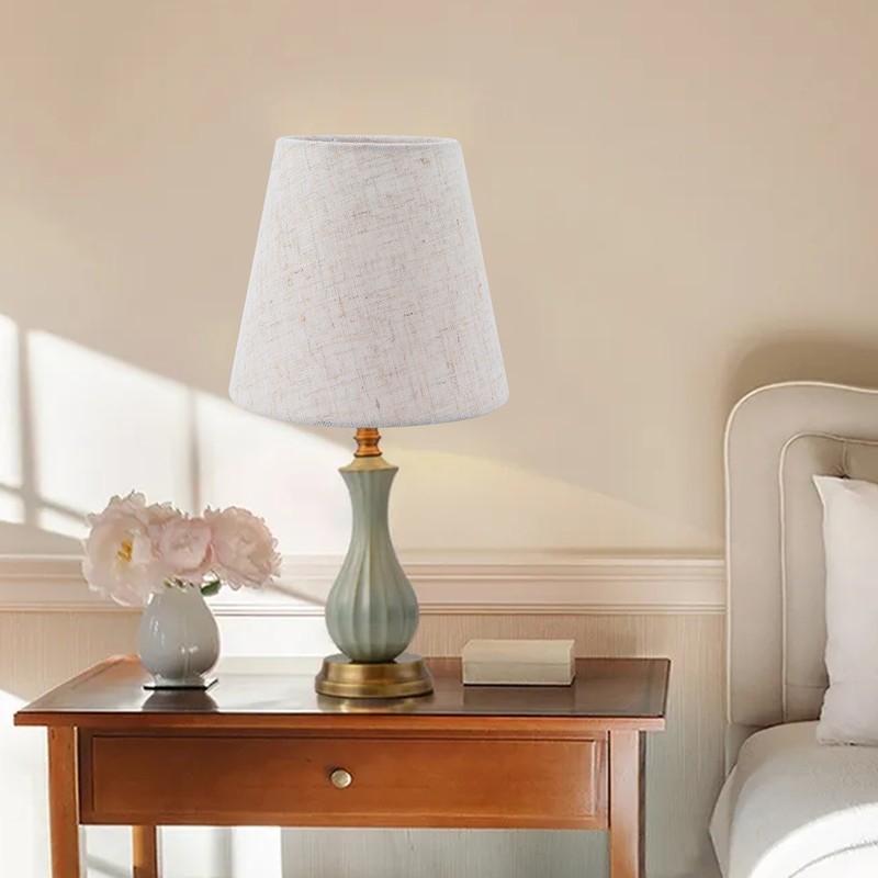 3PCS Linen Cloth Lamp Shade E14 Meson Lampshade for Candle