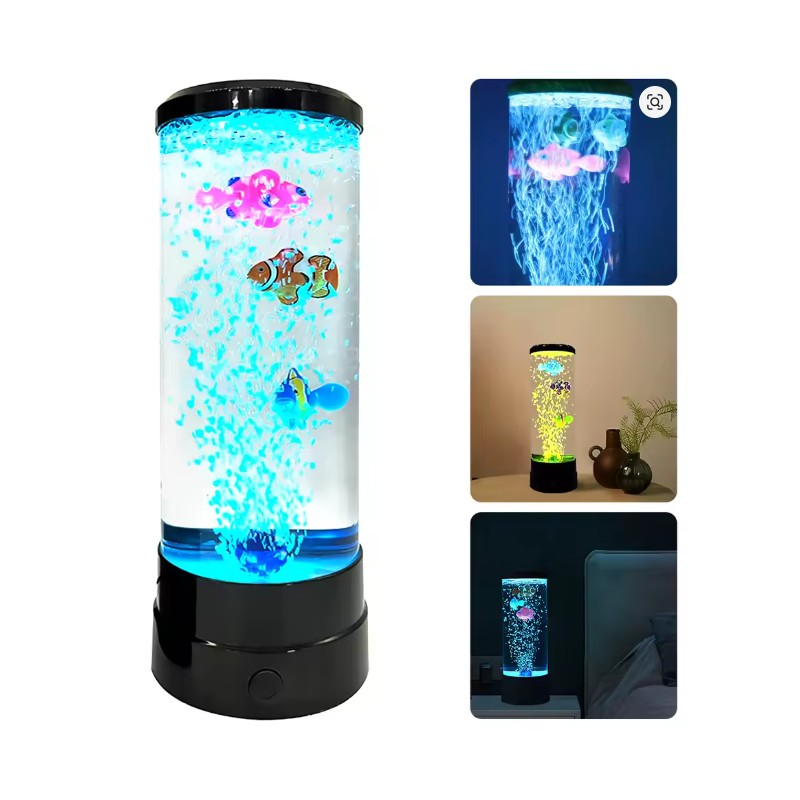 Toolzia LED Fish Lamp - Multi-Color Changing Aquarium Night Light