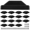 16 PCS Plastic Fence Post Caps, Black Fence Post Caps