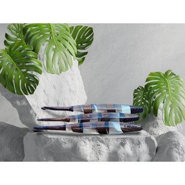 Merit wooden craft Handcrafted Resin epoxy & Wood Mix Crochet Hooks Ergonomic Soft Handle Needles Knit Weave Craft Yarn Different Size, Crochet Hooks,. (5.5mm)